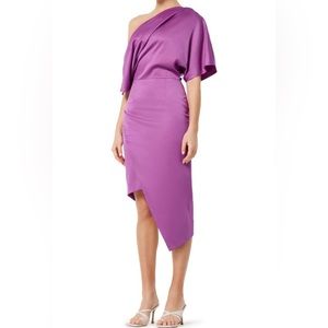 Elliatt Carson One-Shoulder Dress in Orchid, Size Small